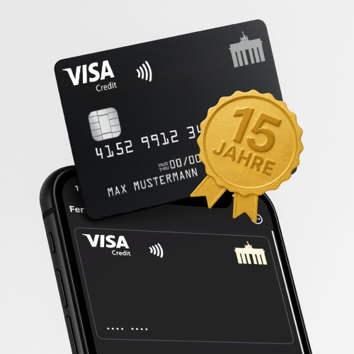 Karte mit Jubiläumsabzeichen