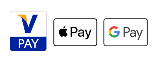Visa-, Apple- & Google-Pay Logos